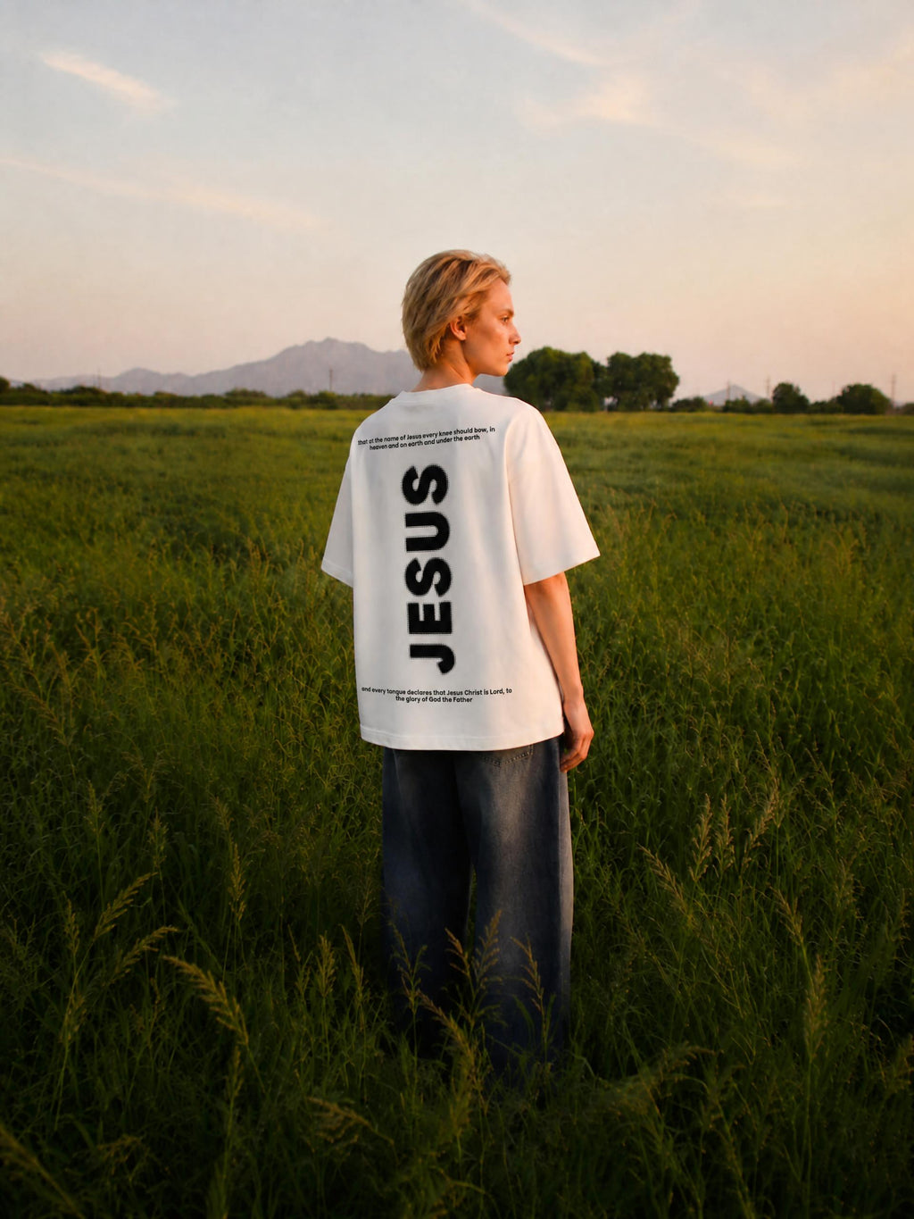 "Jesus" Heavyweight Tee - White