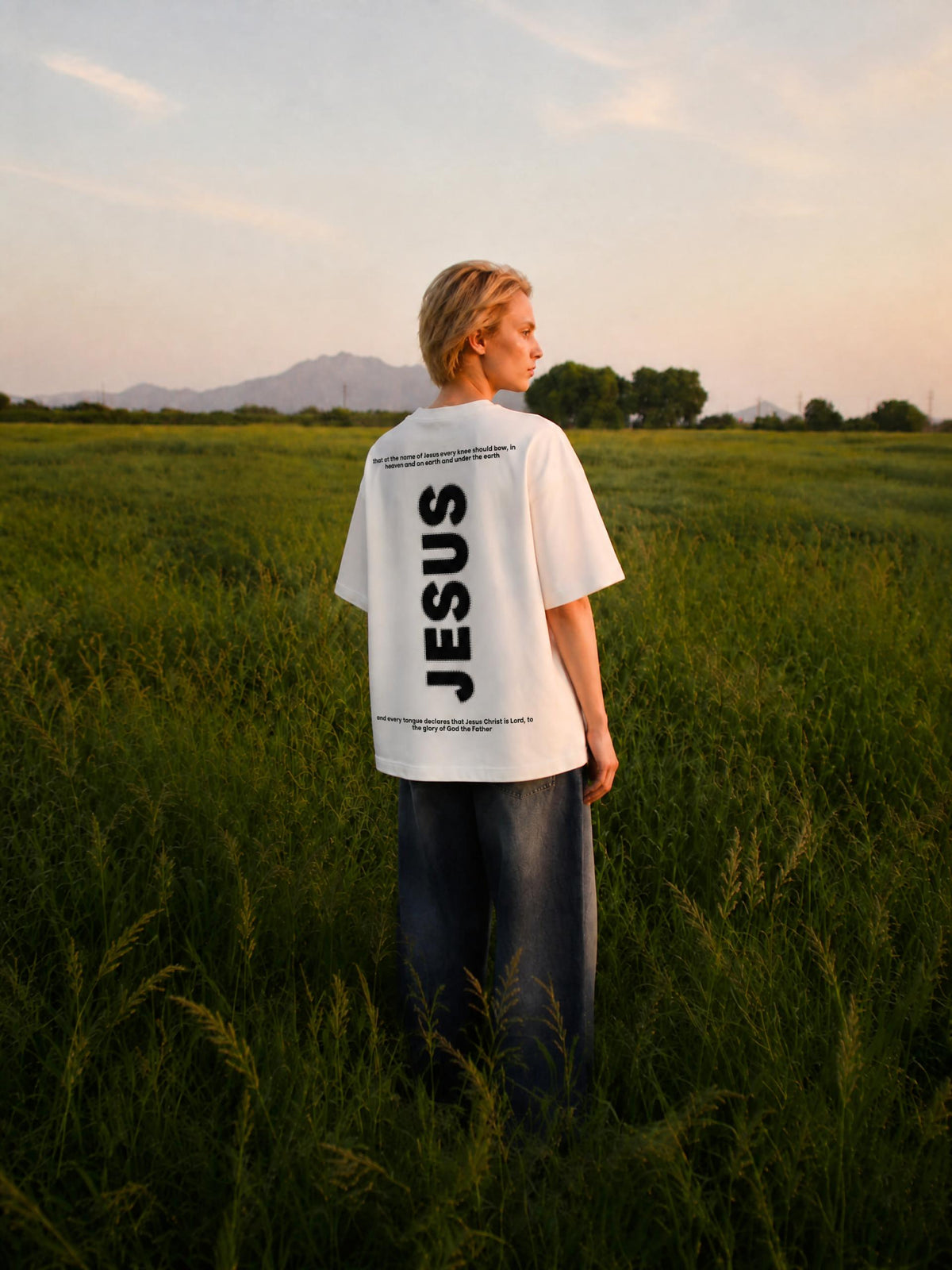 "Jesus" Heavyweight Tee - White