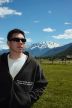 Receiver of Grace Washed Zip Hoodie - Black